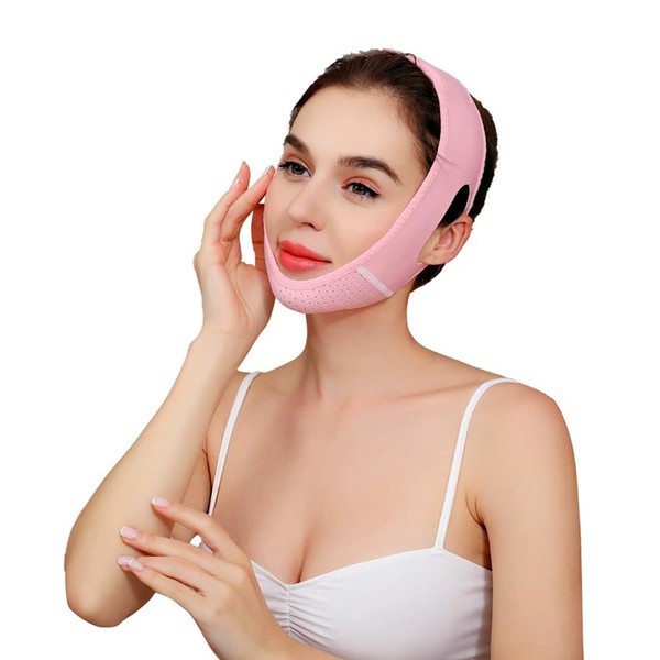 V-Linien Gesichtsmaske,Wiederverwendbare V-Linienmaske, Doppelkinn Entferner Lifting-Maske,V-förmige Lifting Bandage,Gesichtslifting Gurt für