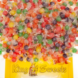 Primrose Sour Fruit Balls 5 Pounds Assorted Fruit Flavors in a Resealable Bulk King of Sweets Bag