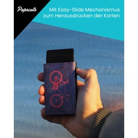 Paprcuts RFID Aluminium Card Case – Thin Card Holder Made of Scratch-Resistant Aluminium and Tear-Resistant HiTech Material Tyvek Up to 12 Cards & Banknotes with RFID Protection Ultralight Unisex