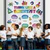 Pasimy 46 Pieces Science Bulletin Board Set Decoration Think Like