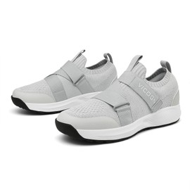 Vicogn Mens Womens Indoor Cycling Shoes Compatible with SPD System Pedal, Outdoor Walkable Bike Shoes with SPD Cleats Included, Grey, 8 Women/6.5 Men