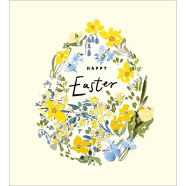 Pretty Easter Cards Daffodil Egg – Pack of 5 Illustrated Cards in One Design