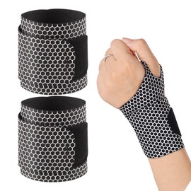 Wrist Bandages, Pack of 2 Elasticity Wrist Bandages, Wrist Support, Wrist Bandages, Gym, Fitness, Compression Wrist Guards for Body