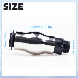 Stainless Steel Frothy Fountain Nozzle, Water Pond Spray G1 Thread Foam Jet, Pond Fountain Head, Fountain Sprinkler for Garden,Pond,Lake,Landscaping,Waterscape Decor