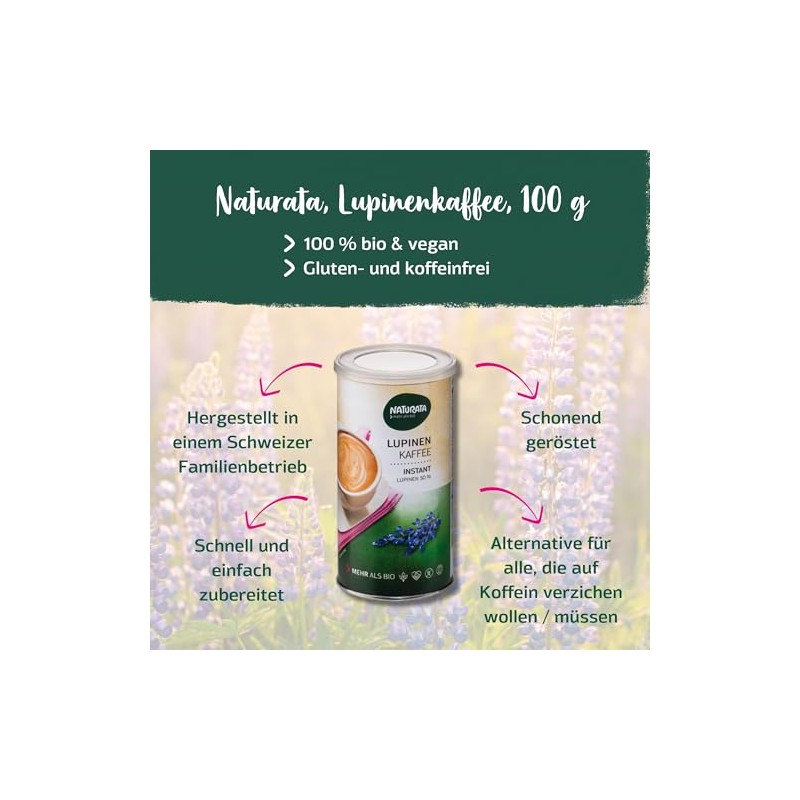 Naturata Lupine Coffee Organic 100 g | 100% Caffeine &