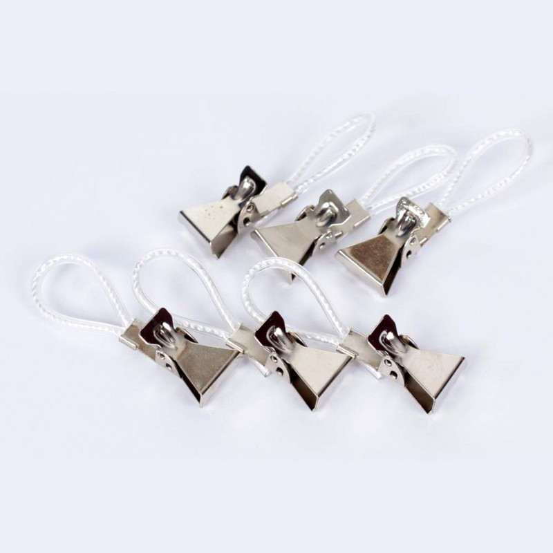 GRÜNDL 6 towel clips, 5 cm per clip, with loop