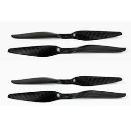 TAROT Carbon Fiber 1355 1355R Prop Propeller CW/CCW TL2829 Black for Multicopter (1355, 2Pairs)