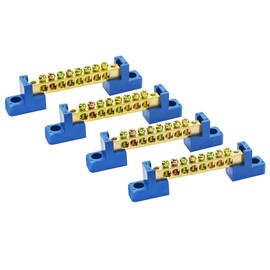 RIIEYOCA Terminal Block Set(4 Pieces） Single row of terminal blocks 8 Position, for Distribution box, Distribution Cabinet Wiring