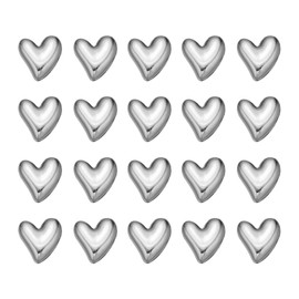 PATIKIL Fridge Magnets, 22 Pcs Love Heart Decorative Magnets Cute Refrigerator Magnets Decorative Magnetic Stickers for Home Kitchen Whiteboard Cabinet Locker, Silver Electroplating