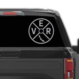 Veracruz Mexico Decal Stickers para Trocas Calcomanias para Autos Mexican Stickers for Trucks and Cars State Abbreviation (6" x 6", Metallic Silver)