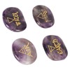 4 Elements Assorted Stones Engraved Triangular Symbols Earth Air Fire