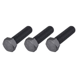 METALLIXITY Hex Bolts (M14-2x50mm) 3Pcs, 8.8 Grade Carbon Steel Fully Threaded Black Oxide, Coarse Thread UNC Hex Head Screw Bolt - for Furniture Repair