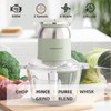 COOKZHOM Green Food Processor,500W Electric Meat Grinder with 8 Cup