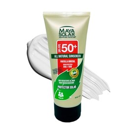 Maya Solar. Bloqueador Solar Corporal. 100% Ingredientes Naturales Minerales SPF 50+ Uso Diario 204 ml