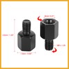 Partuto 2pcs 8mm LH to 8mm RH Black Motorcycle Rearview