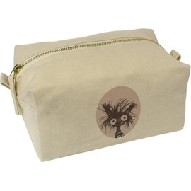 'Funny Chinese Crested Dog' Canvas Wash Bag/Makeup Case (CS00040515)