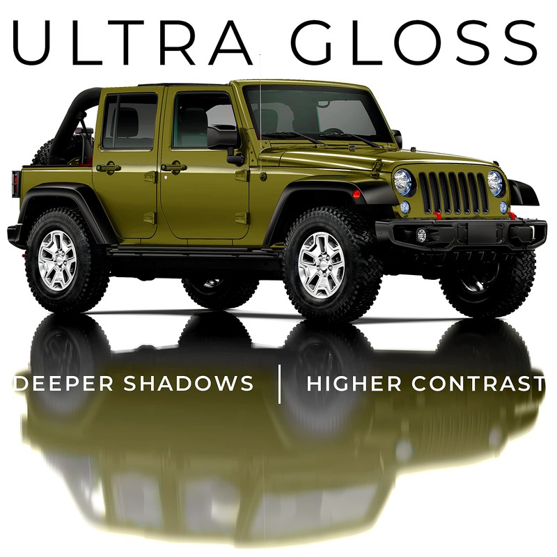 VViViD+ Ultra Gloss Combat Green Vinyl Car Wrap (6ft x