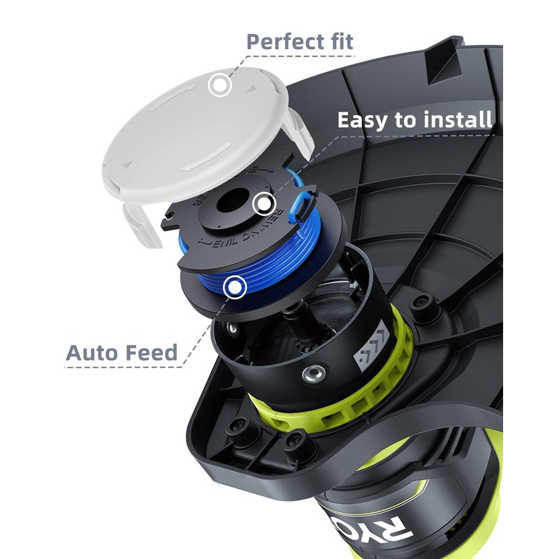 Weed Wacker String Replacement Compatible with Ryobi One+ AC14RL3A, 0.065''