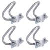 4Pcs Cross-Connector Vertical Pipe Clip Crossover Clamps Tube Buckle Steel