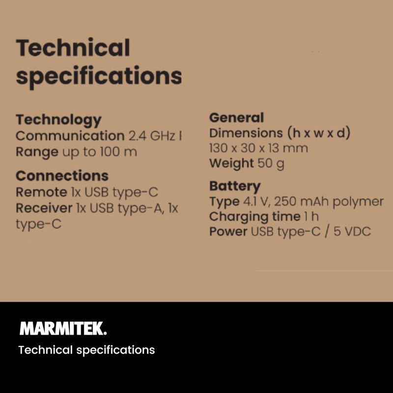 Wireless Presenter - Marmitek WPR-400 with Digital Pointer, Air Mouse,