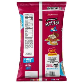 Malt-O-Meal Marshmallow Mateys Breakfast Cereal, Frosted Oat Cereal with Marshmallow Bits, Large Cereal for Family, 23 OZ Resealable Cereal Bag