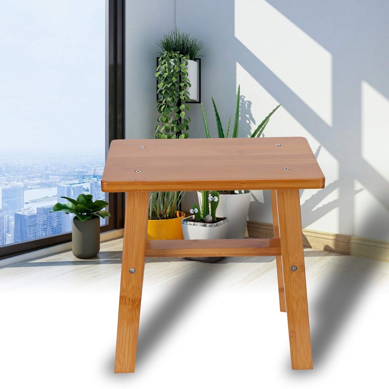 Multipurpose Small Bamboo Stool Foot Rest Stool Shower Low Bench