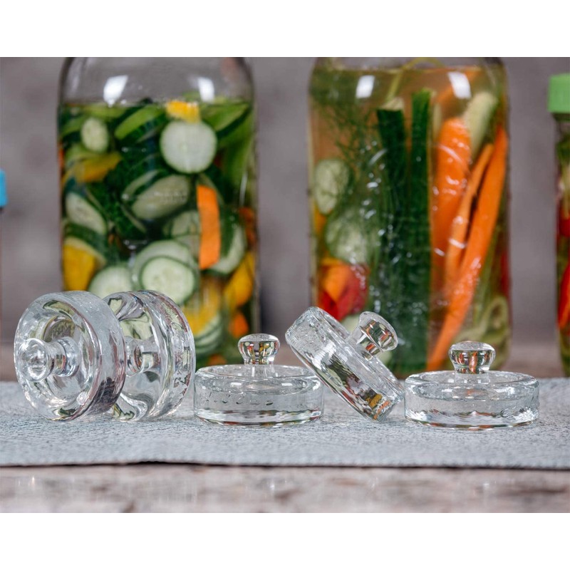 Jillmo Easy Grip Fermentation Weight- 4 Pack of Glass Weights