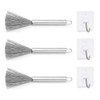 Natiform 3pcs Stainless Steel Brush Skillet Washing Kitchen Skill