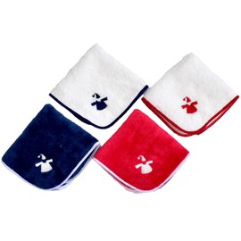 Vishi Mini Handkerchief, 5.9 x 5.9 inches (15 x 15 cm), Set of 4, Small, Compact, Made in Japan, Imabari, Cotton, Water Absorbent, Hand Towel, Women's, Men's, Children