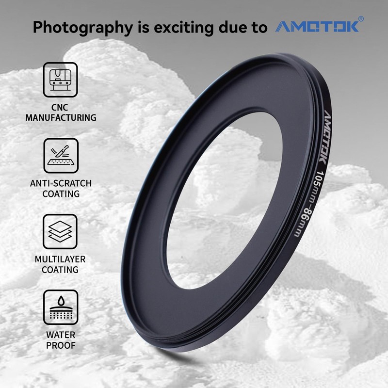 105mm Lens to 86mm Camera Lens Adapter,105mm-86mm Filter Step-Down Ring,Compatible