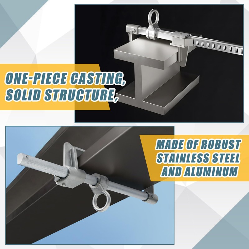 Zonon Steel-aluminum Sliding Horizontal Beam Anchor, Fall Protection Adjustable Beam