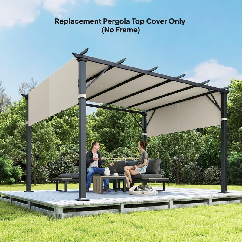 Outsunny 2 PCS 4 x 16ft Pergola Canopy Replacement, UV