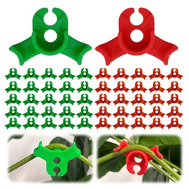 YEJAHY Pack of 50 Plant Benders, Plant Training Bending Clips, 90 Degree Plant Bender for Bending Plant Stems and Changing the Growth Direction (Red + Green)