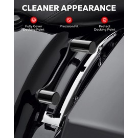 EverVanz Black Docking Hardware Covers Kit Compatible for Harley Davidson Touring Street Glide, Electra Glide, Road Glide, Road King 2009-later bk