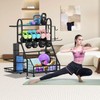 FULOOPHI Dumbbell Rack, 400LBS Weight Rack for Dumbbells Kettlebells, Adjustable
