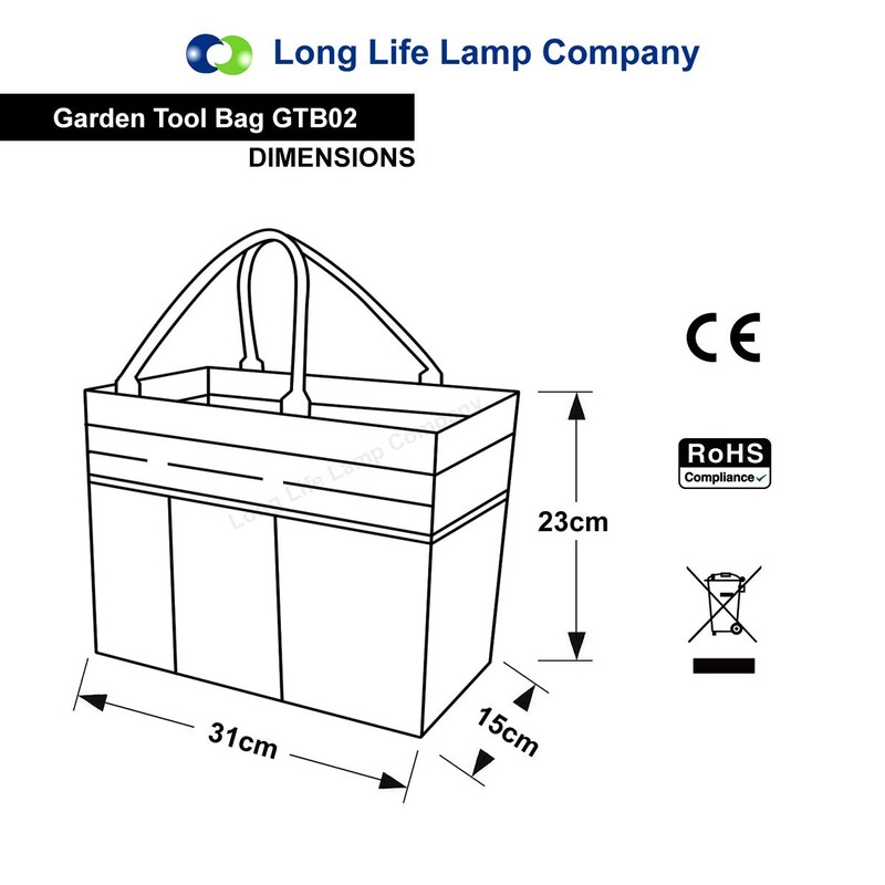 Garden Tool Bag Organizer Heavy Duty 8 Pocket Gardening Hand