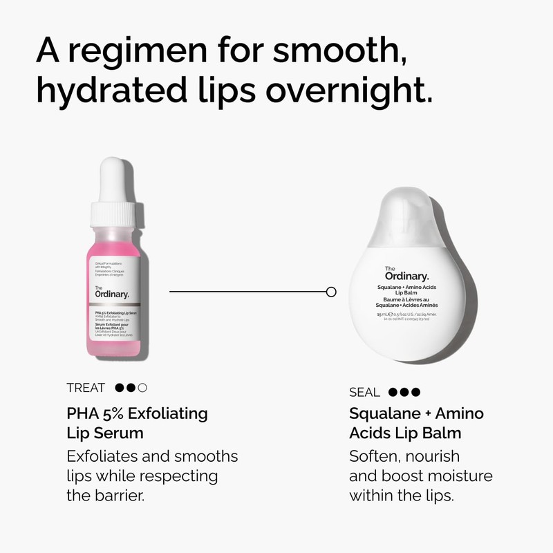 The Ordinary Squalane + Amino Acids Hydrating Lip Balm, for