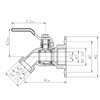 Midline Valve S3538-5 Sillcock Hose Bibb with Oversized Flange; 3/4