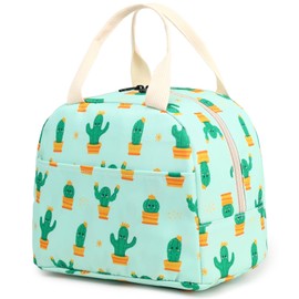 Cactus Lunch Bag for Women Girls, Insulated Lunch Tote Bags Reusable Lunch Box for Kids Adults School Work Picnic Travel