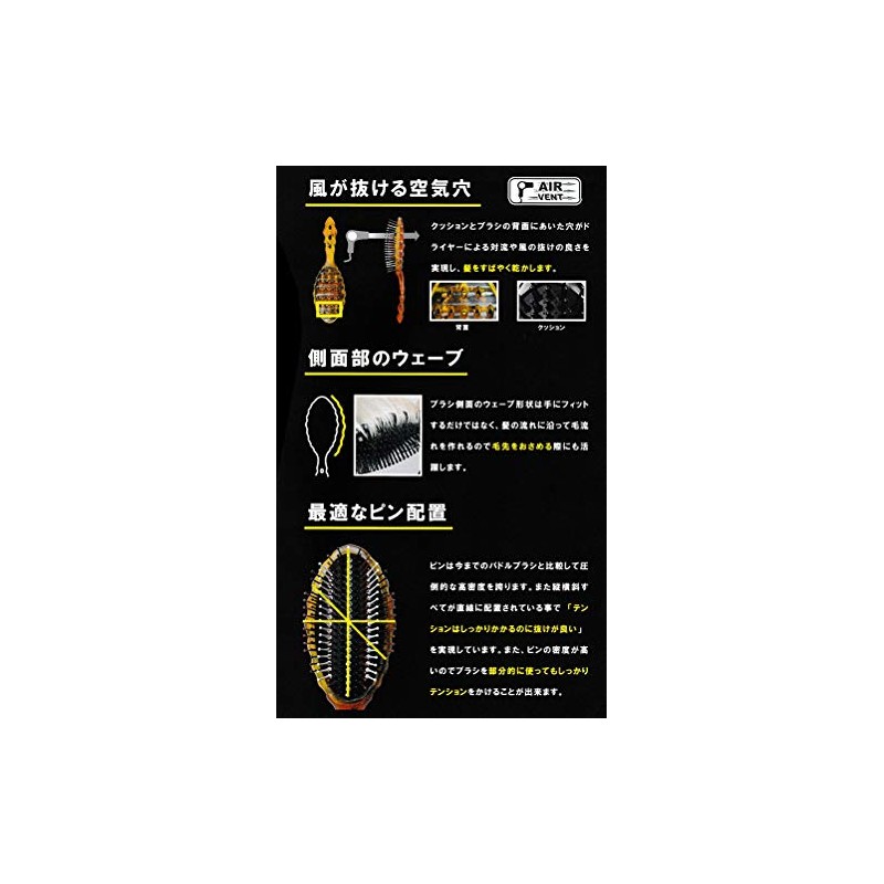 Y.S.PARK YS Park Air Rosaurus Blow Brush YS-AZ34 (Black)