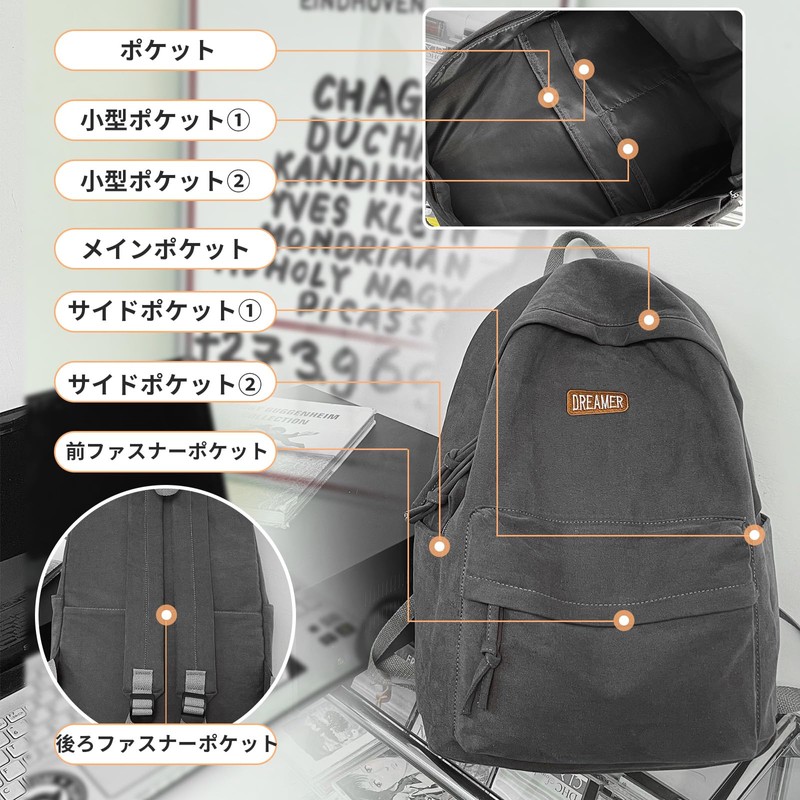 Manatsulife BA289 Rucksack, Backpack, School, Work, Korean Backpack, Travel, Mother