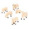 6Pcs Miniature Sheep Figurine Durable Resin Hand Painted UV Protection