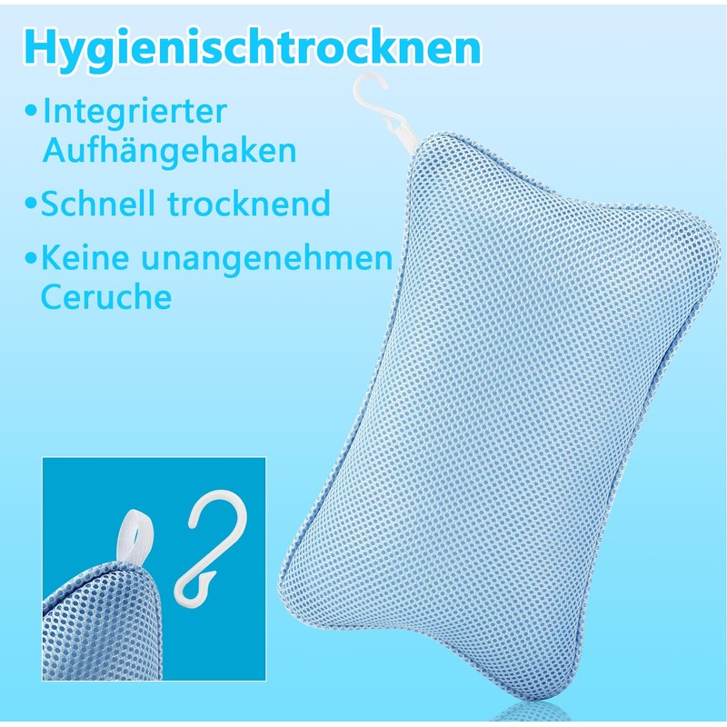 Collazoey Bath Pillow, Bath Pillow for Bathtub, with 2 Strong