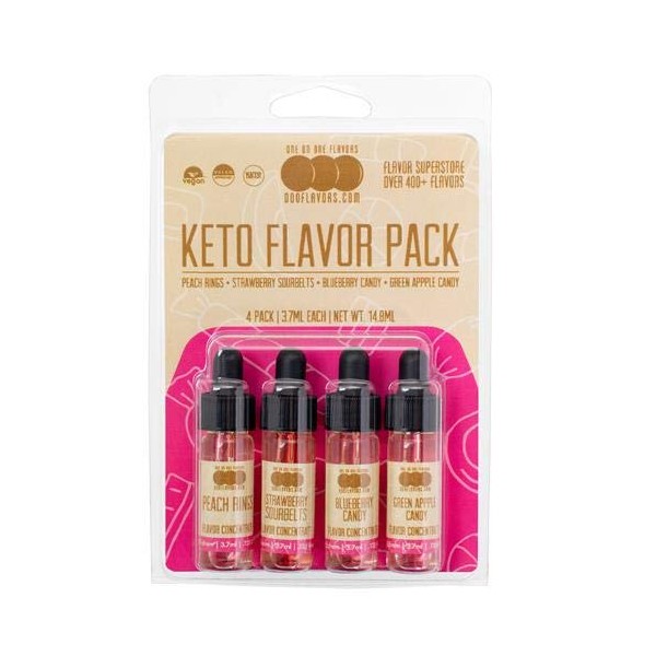 OOOFlavors KETO Flavor 4 Pack - Flavored Liquid Concentrate (Candy)