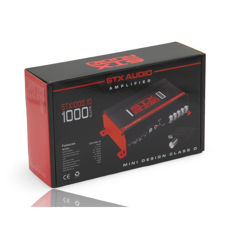 STX Audio STX1000.1D 1000-Watt Monoblock Class D Amplifier, 1 Ohm
