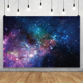 AOFOTO 10x7ft Deep Space Galaxy Nebula Backdrop Universe Sparkling Galactics Starry Sky Milky Way Stars Background for Photography Kid Adult Birthday Party Events Decoration Photo Studio Prop Vinyl