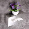 BTSKY Rectangular Tissue Box Cover, Modern Metal Tissue Holder Box
