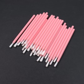 PYO - Pincel desechable para galletas, mini brocha para labios, galletas, desechable, para uñas, para tu propia galleta, apto para alimentos, mini pinceles de pintura, galletas (50, rosa)