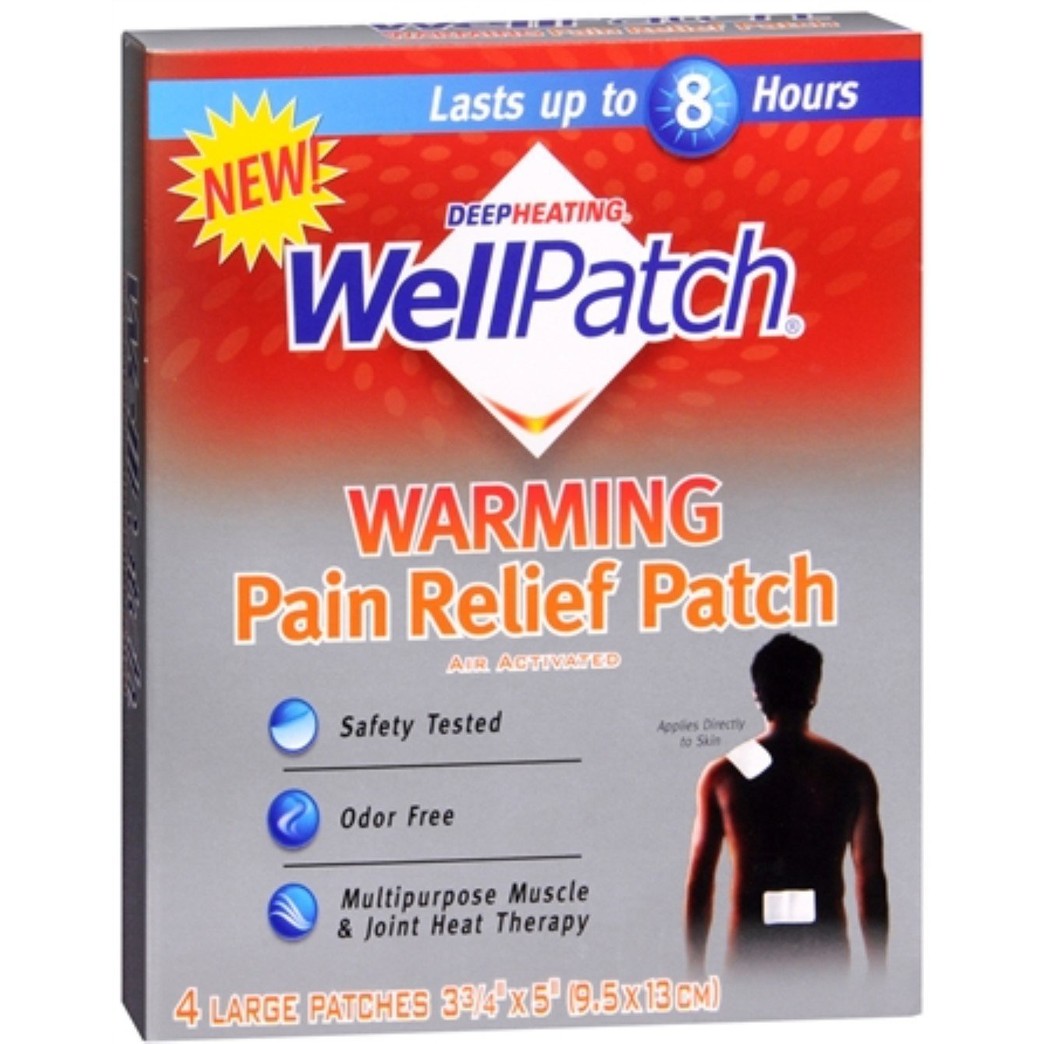 WellPatch Warming Pain Relief Patch 4 Each (Pack of 5)