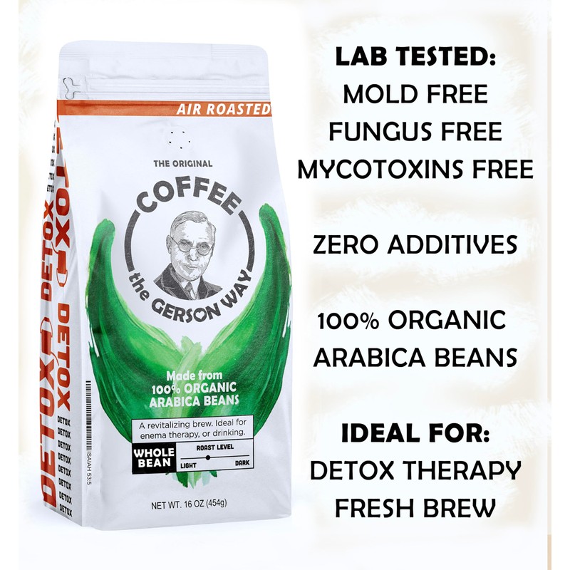 Coffee The Gerson Way - Whole Bean, Medium Roast, Air